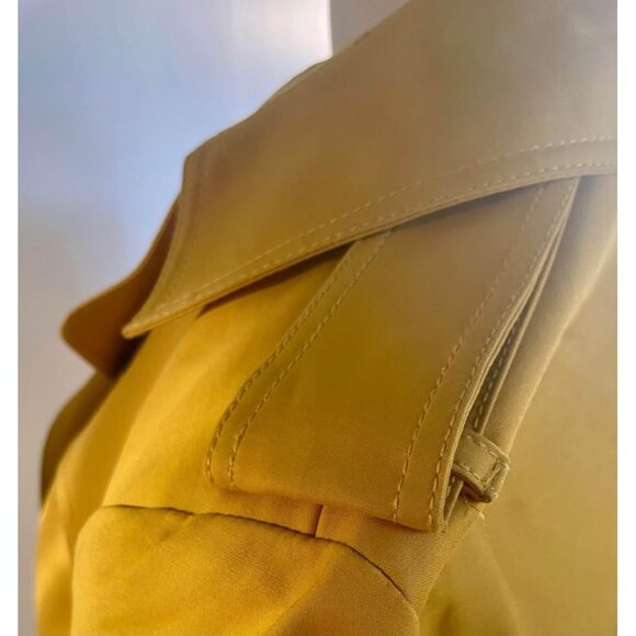 Designer Trench Raincoat, Size M/L, Kenneth Cole NY, Yellow - Picture 12 of 13